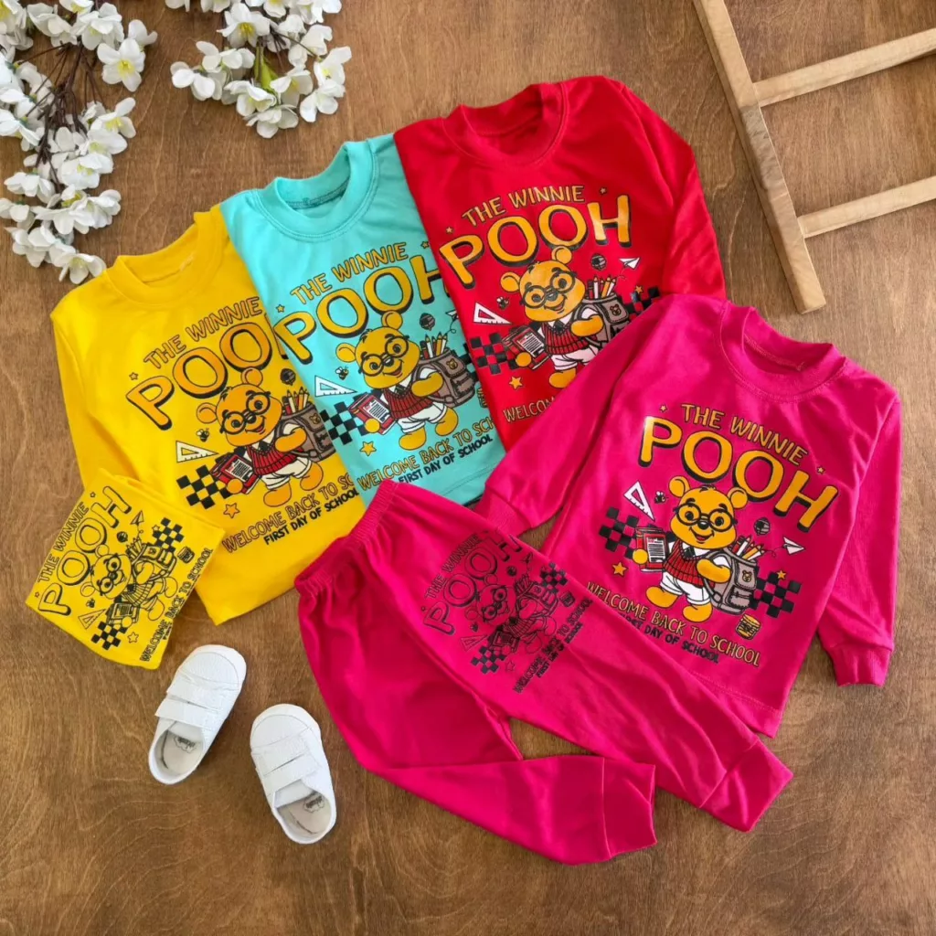 بلوز شلوار خرس پو درس خوان سایز ۴ تا ۶ کد ۵۶۹۰