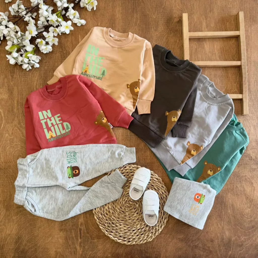 بلوز شلوار خرس (M) In the wild سایز ۳۵،۴۰ کد ۵۶۹۵