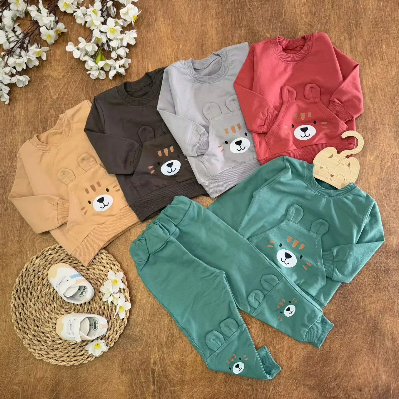 بلوز شلوار ببر جیب گوش دار M سایز ۳۵،۴۰ کد ۵۶۹۶