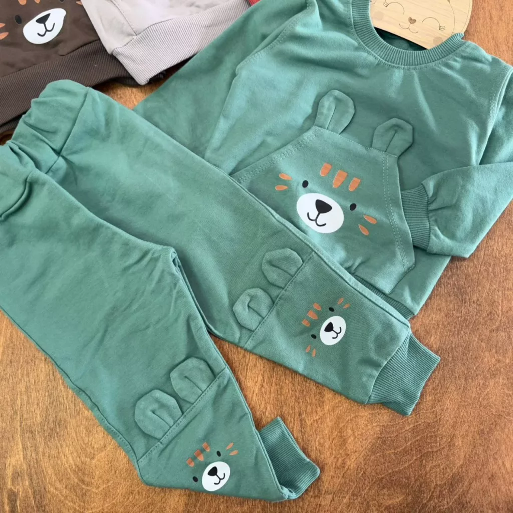 بلوز شلوار ببر جیب گوش دار M سایز ۳۵،۴۰ کد ۵۶۹۶