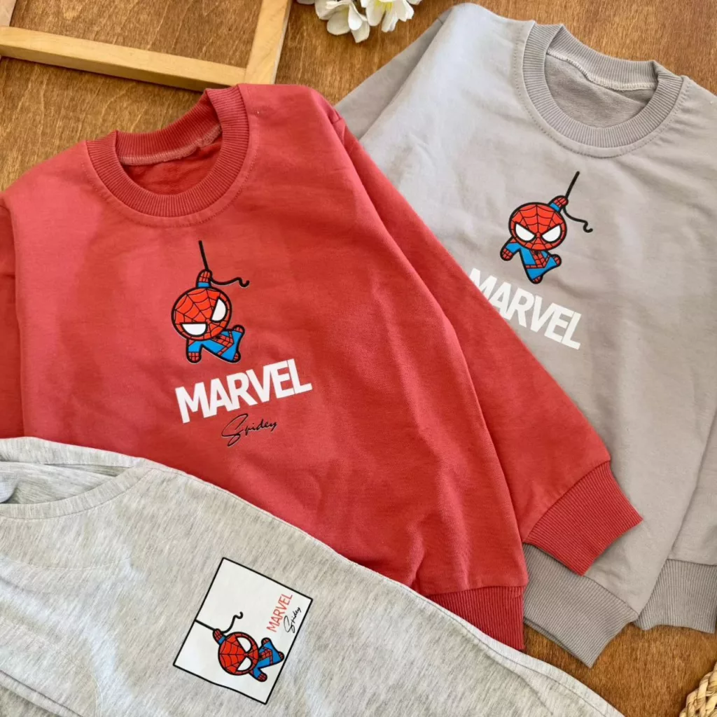 بلوز شلوار مرد عنکبوتی Marvel سایز ۴۵،۵۰ کد ۵۶۹۸