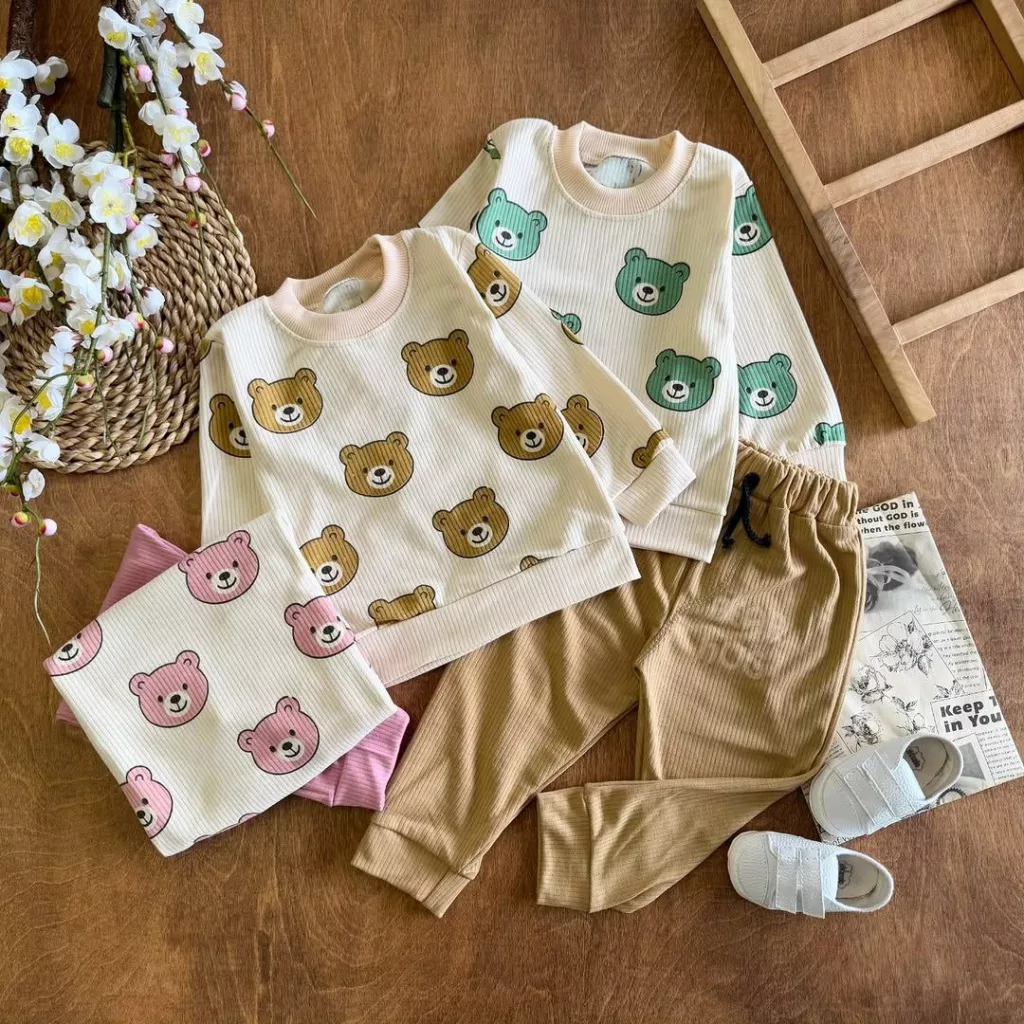 بلوز شلوار کبریتی کله خرس سایز ۳۵،۴۰ کد ۵۷۰۶