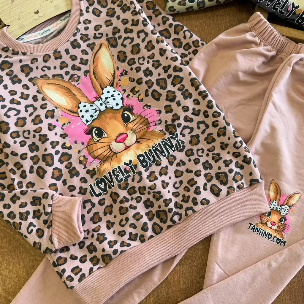 بلوز شلوار خرگوش پلنگی سایز ۴۵،۵۰ کد ۵۷۰۷