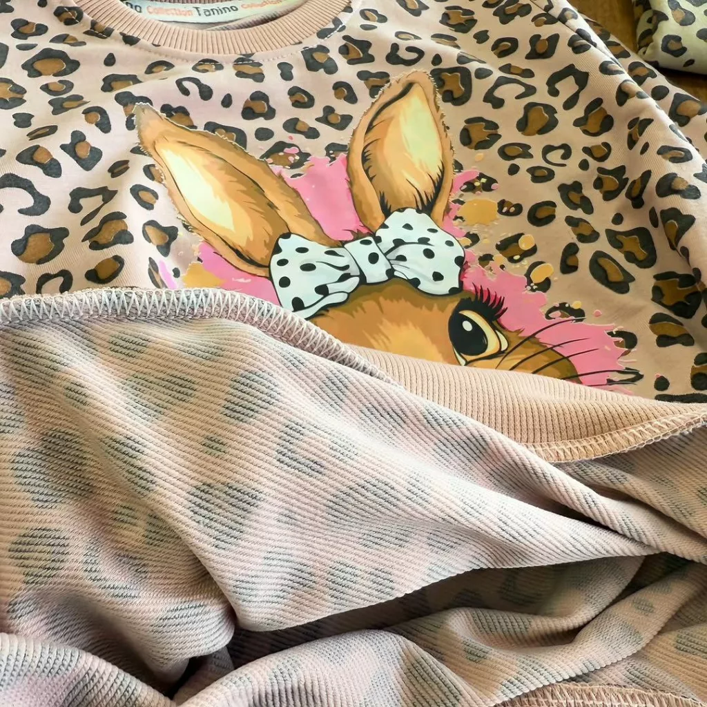 بلوز شلوار خرگوش پلنگی سایز ۴۵،۵۰ کد ۵۷۰۷