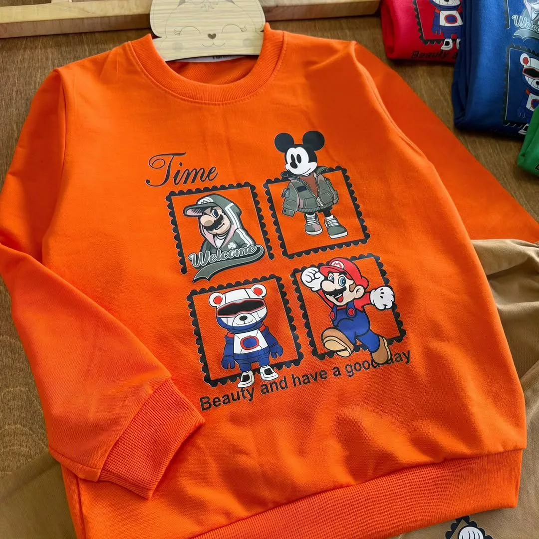 بلوز شلوار سوپر ماریو سایز ۴۵،۵۰ کد ۵۷۰۸