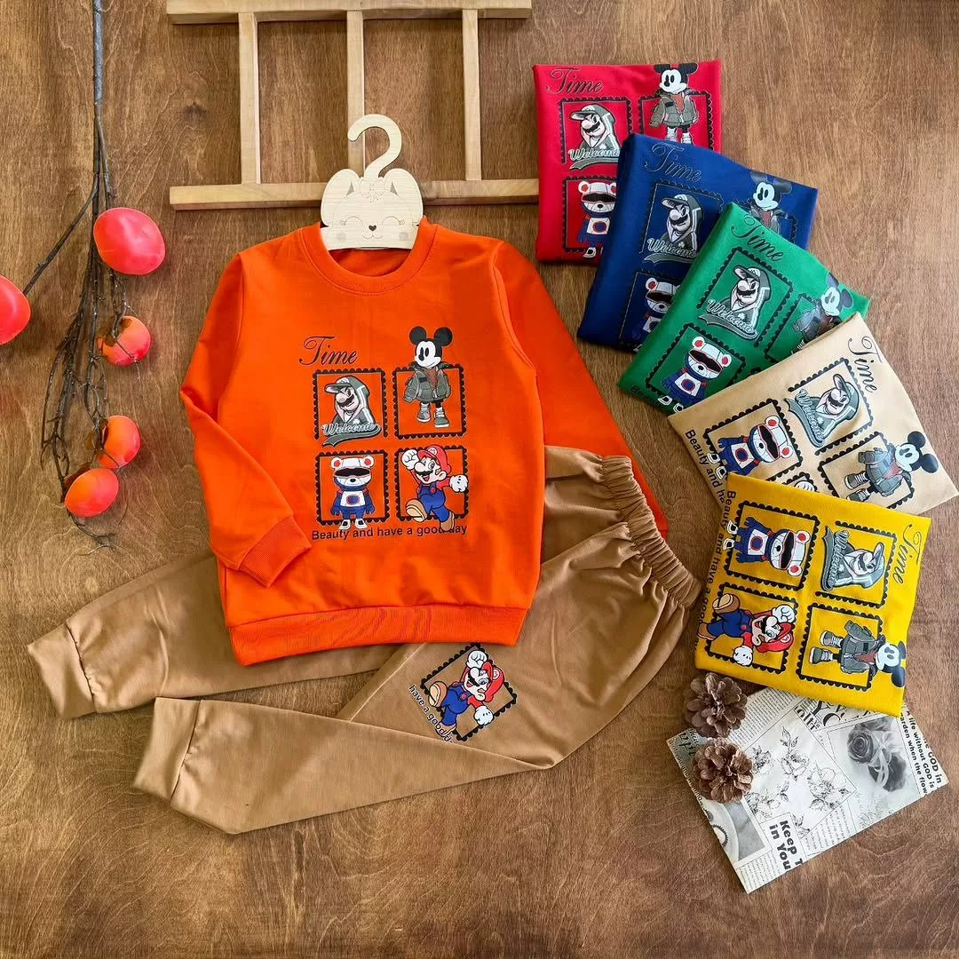 بلوز شلوار سوپر ماریو سایز ۴۵،۵۰ کد ۵۷۰۸