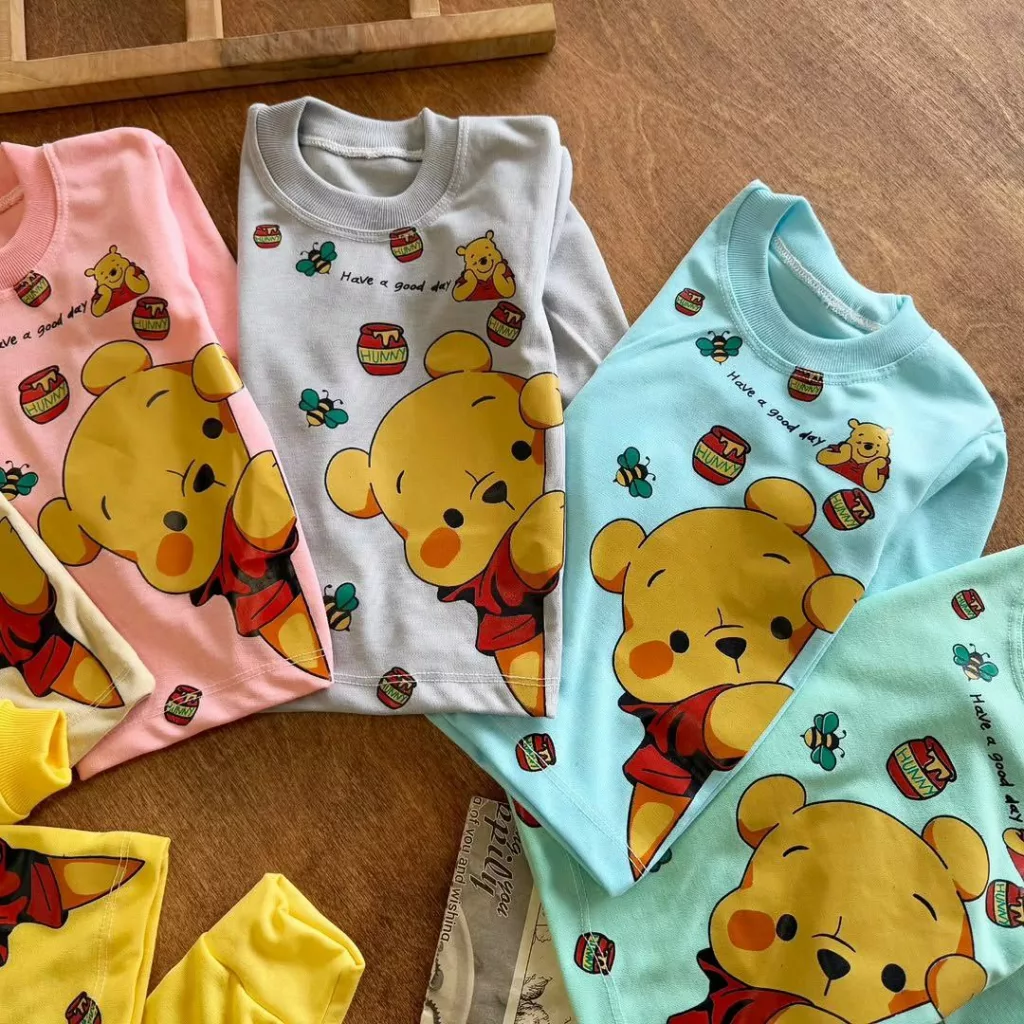 بلوز شلوار خرس پو و عسل سایز ۴ تا ۶ کد ۵۷۰۹