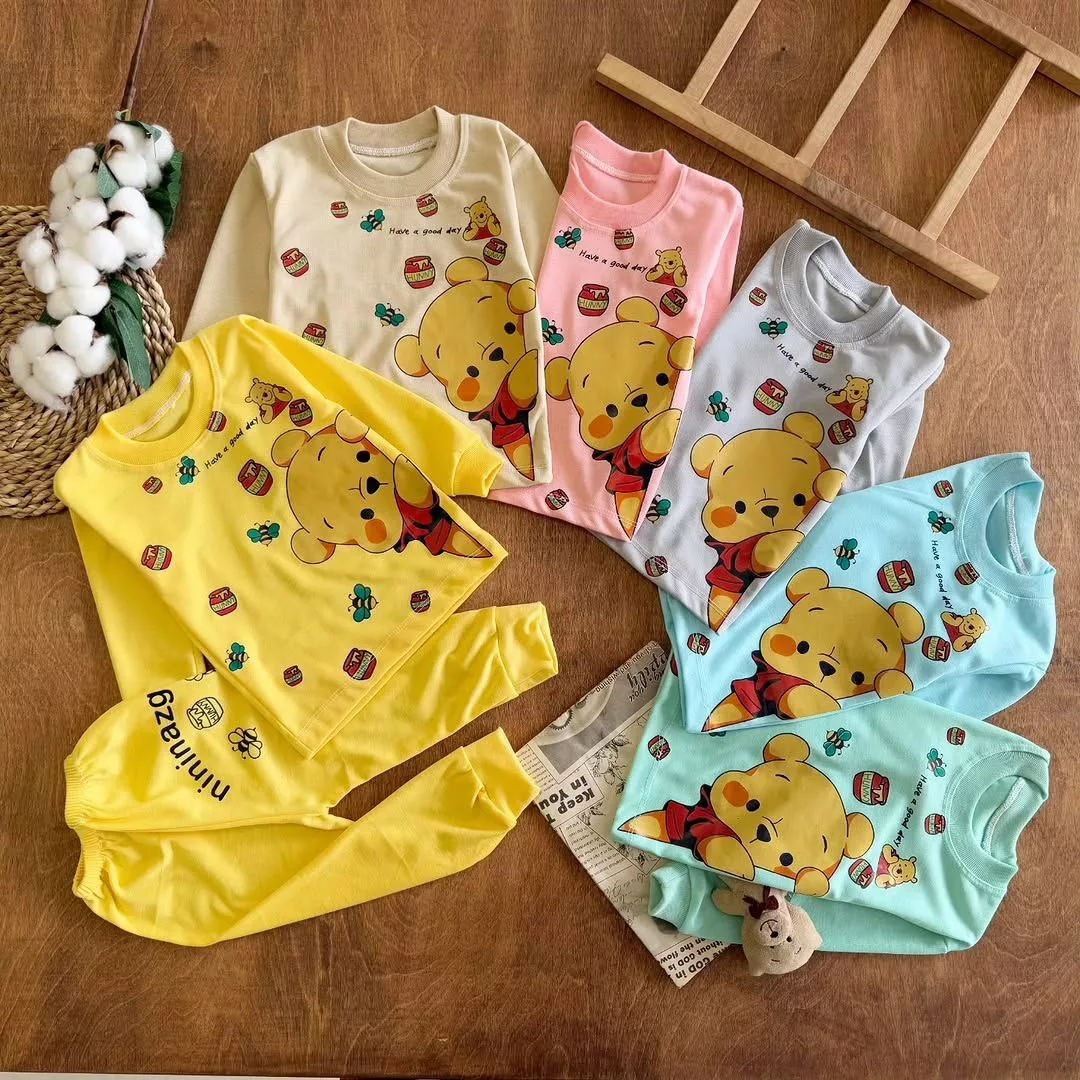 بلوز شلوار خرس پو و عسل سایز ۴ تا ۶ کد ۵۷۰۹