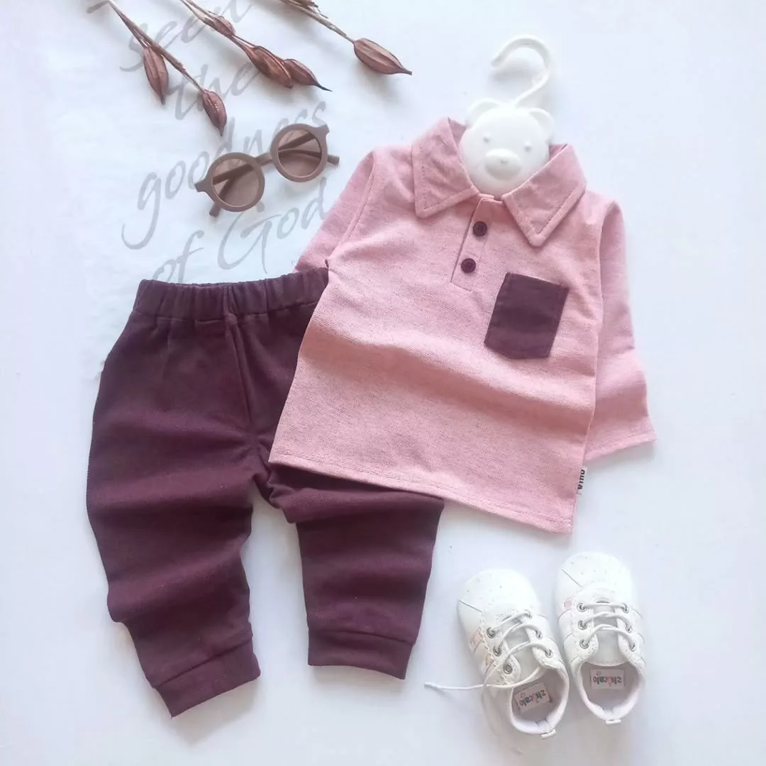 بلوز شلوار جودون جیب دار یقه شکاری کد ۵۴۱۸