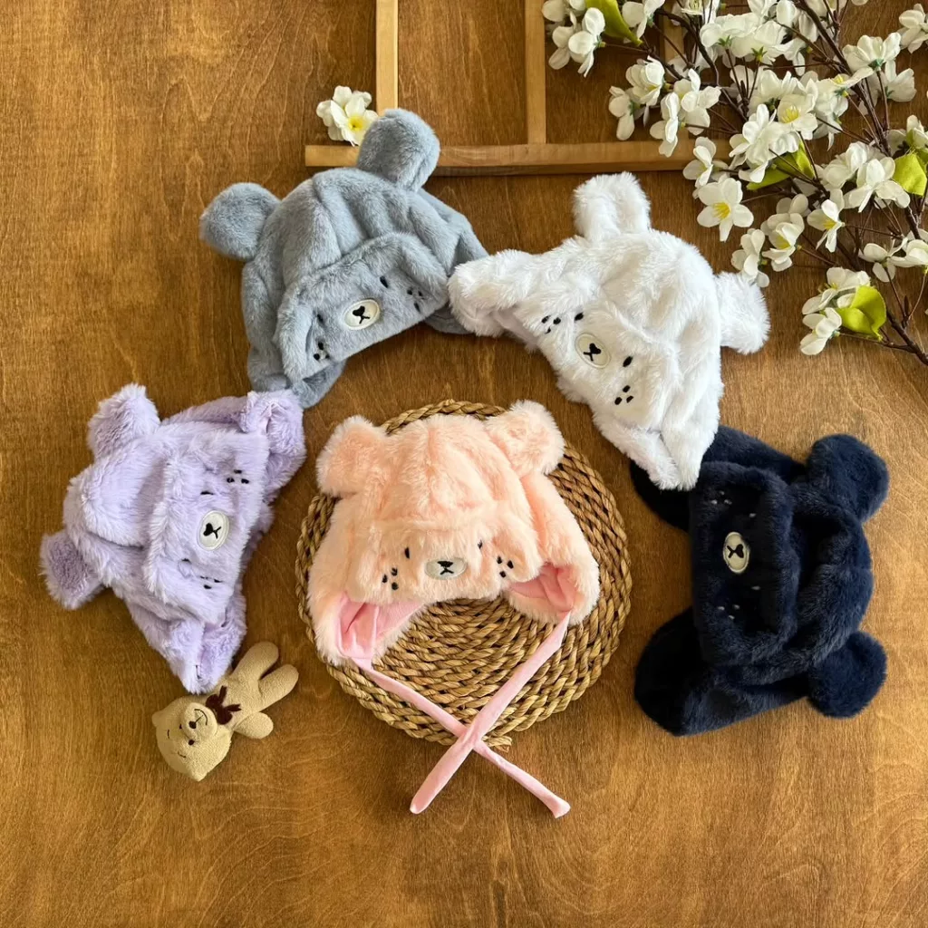 کلاه خرسی لپ خالدار خزدار کد 5732