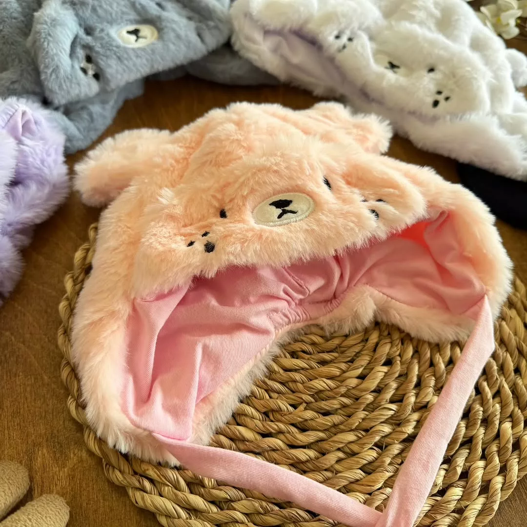 کلاه خرسی لپ خالدار خزدار کد 5732