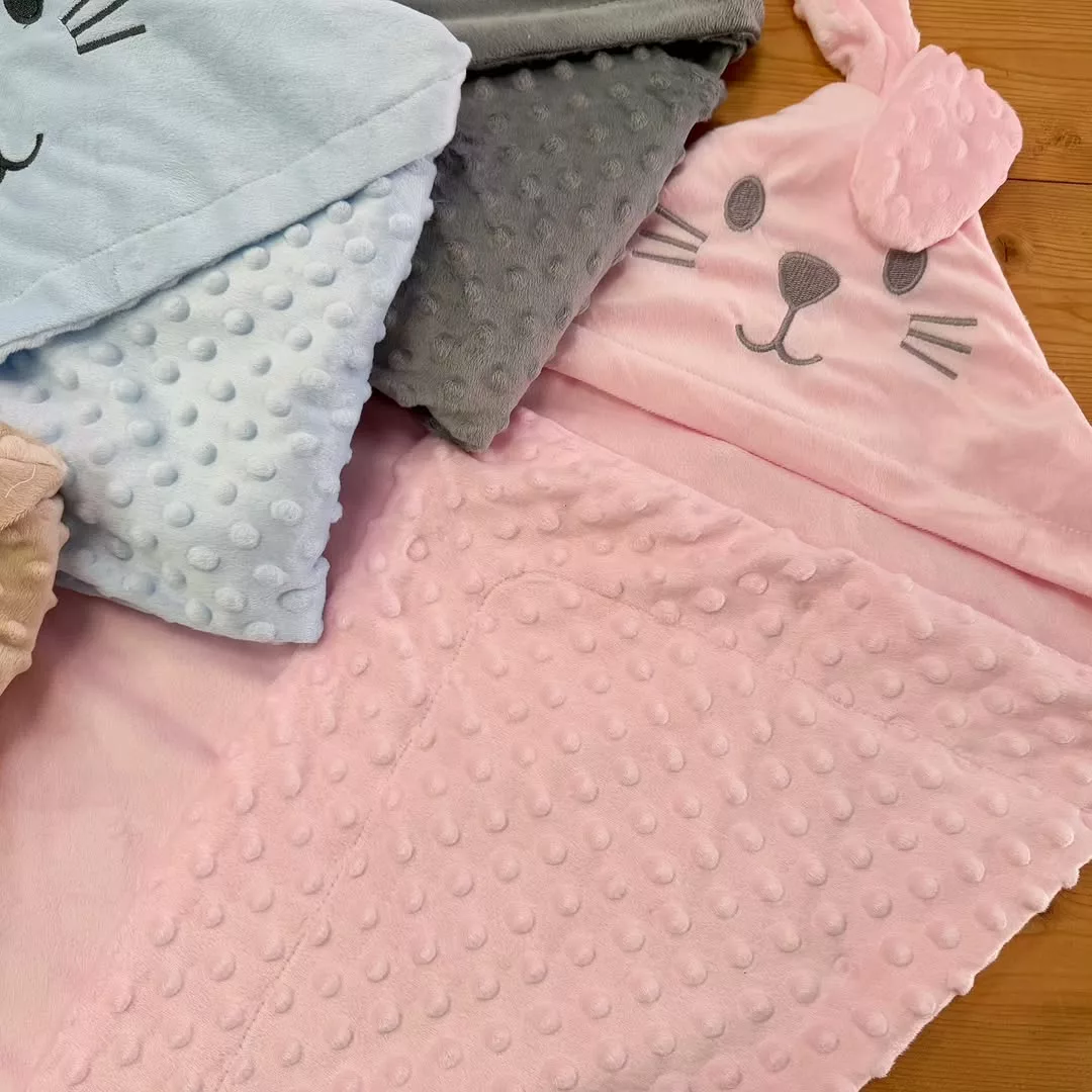 پتو دورپیچ حبابی مخمل خرگوش گوش دار کد 5013