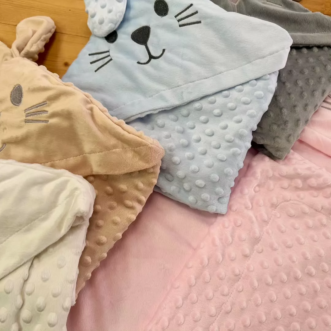 پتو دورپیچ حبابی مخمل خرگوش گوش دار کد 5013