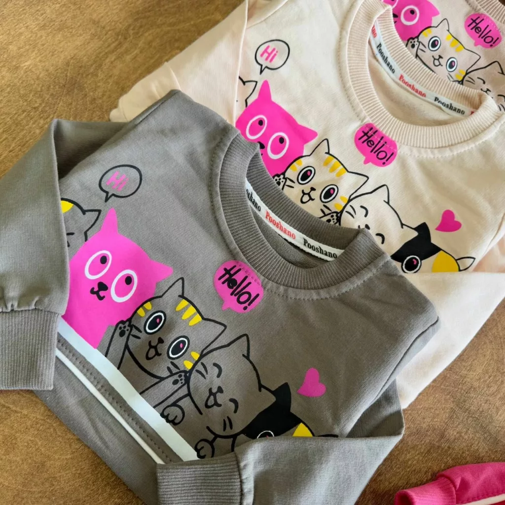 بلوز شلوار خانواده گربه ها سایز ۳۵ تا ۵۰ کد ۵۸۰۰