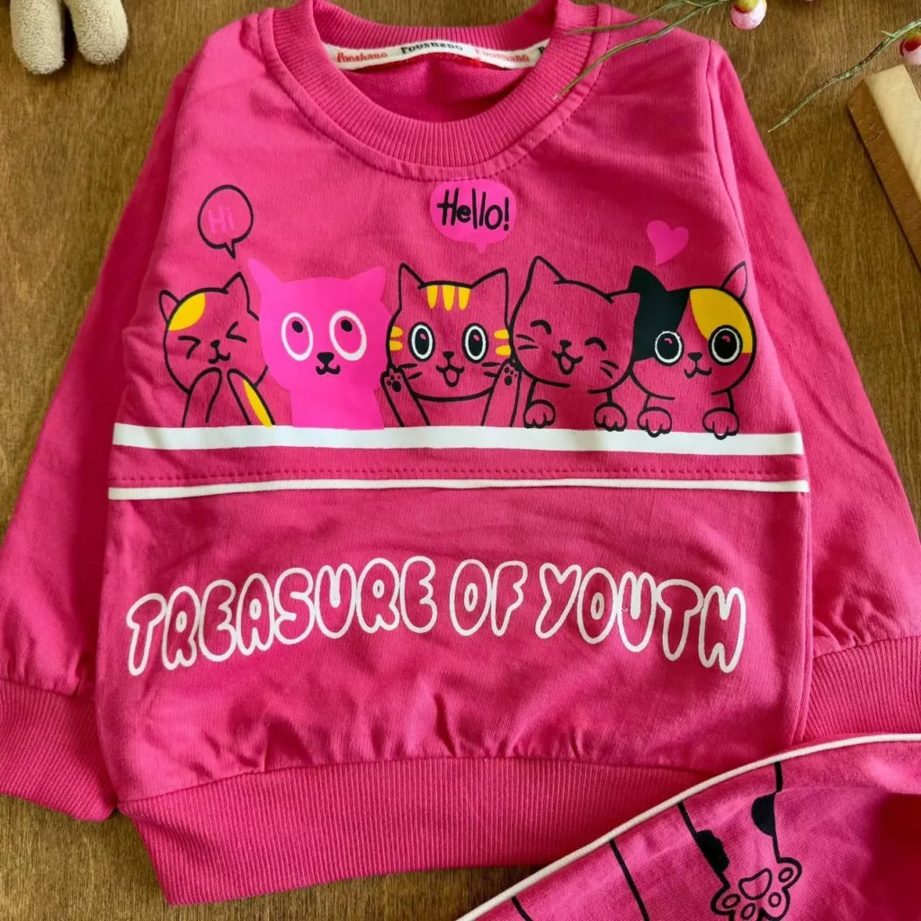 بلوز شلوار خانواده گربه ها سایز ۳۵ تا ۵۰ کد ۵۸۰۰