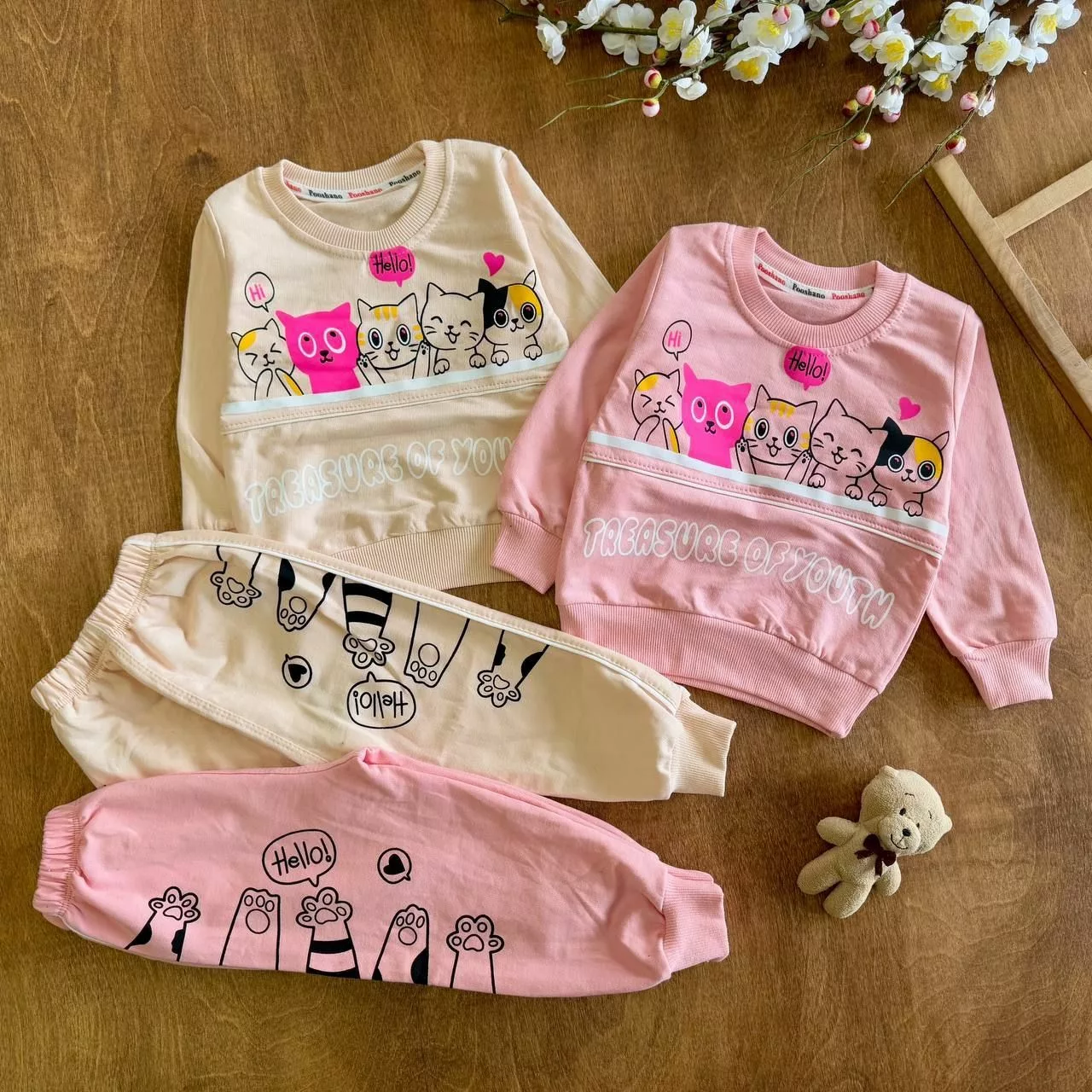 بلوز شلوار خانواده گربه ها سایز ۳۵ تا ۵۰ کد ۵۸۰۰