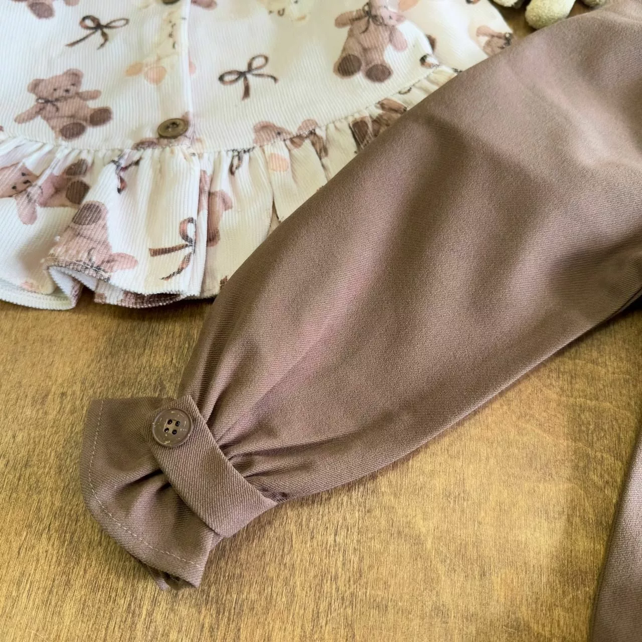 مانتو شلوار مخمل کتان خرس تدی کد ۵۸۰۱