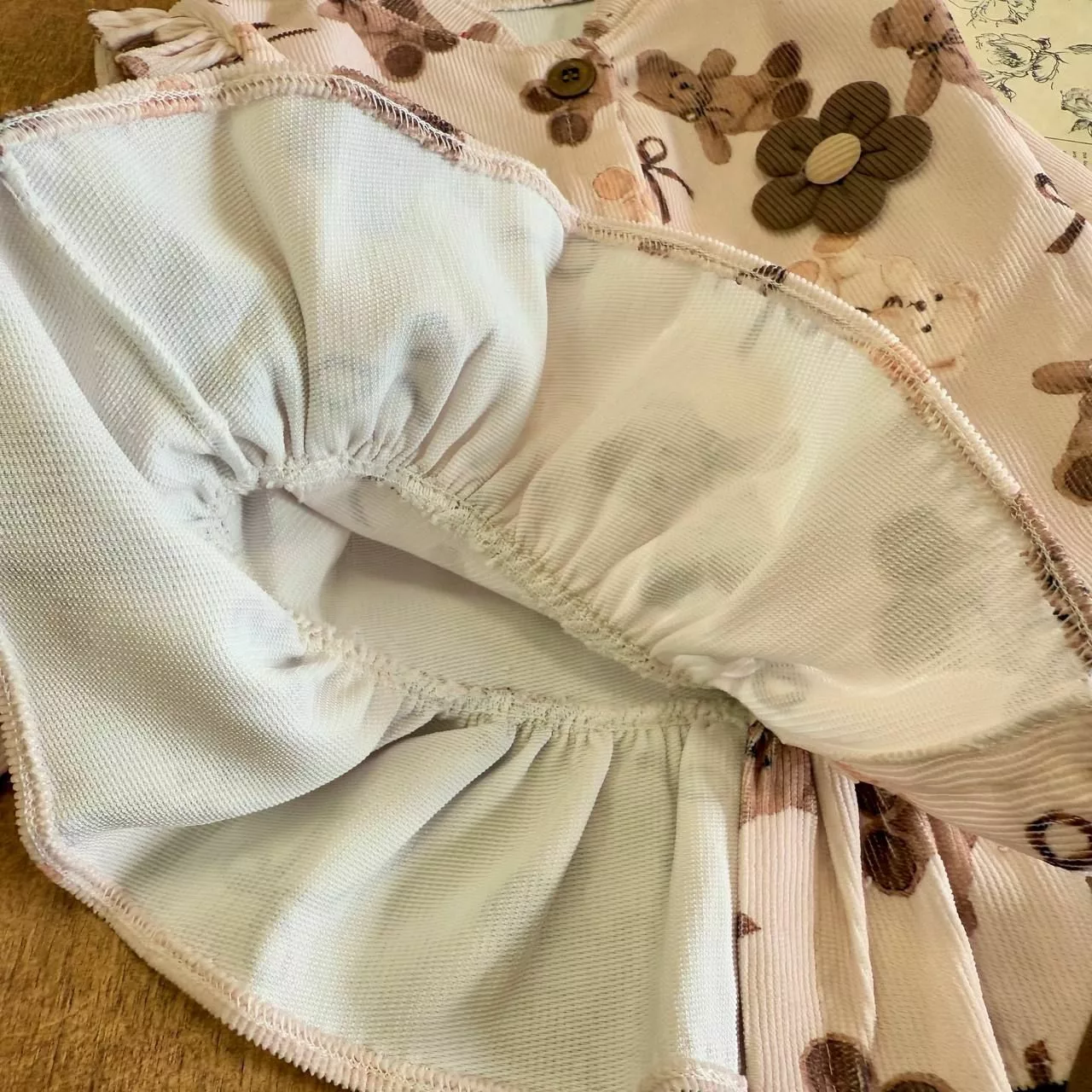 مانتو شلوار مخمل کتان خرس تدی کد ۵۸۰۱