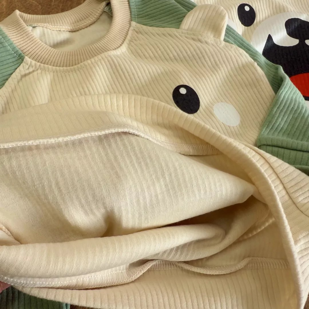 بلوز شلوار کبریتی خرس گوش دار خندان سایز ۳۵،۴۰ کد ۵۷59