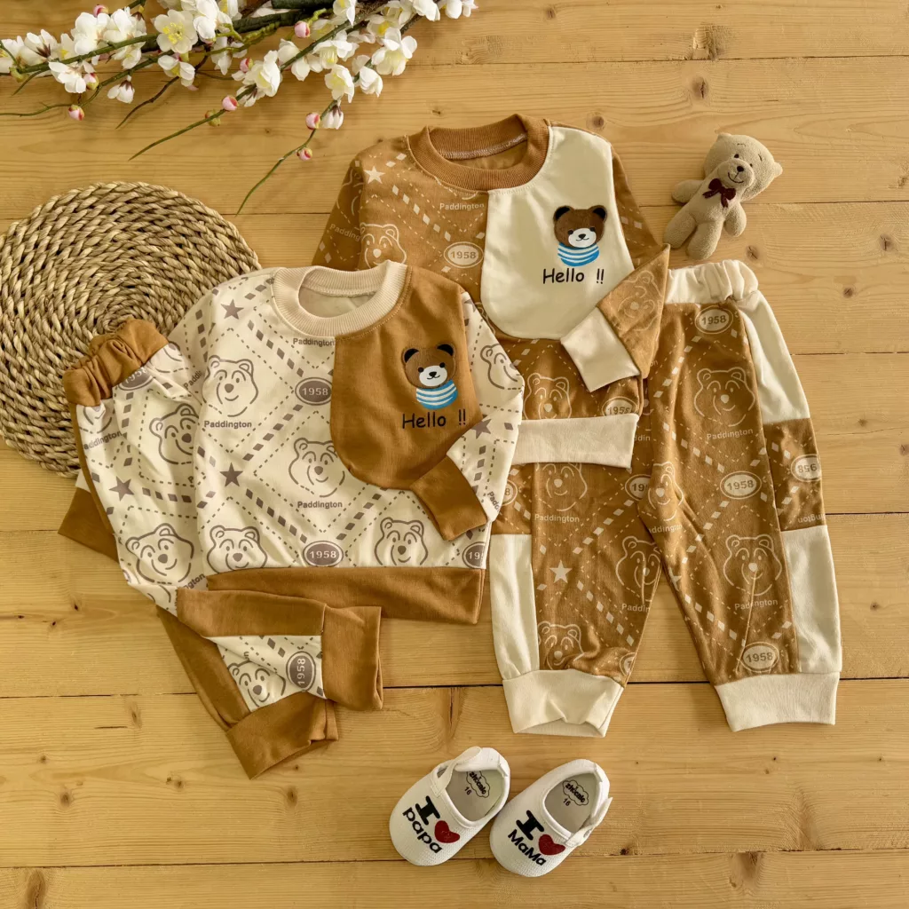 بلوز شلوار کله خرس برجسته Hello کد 5766