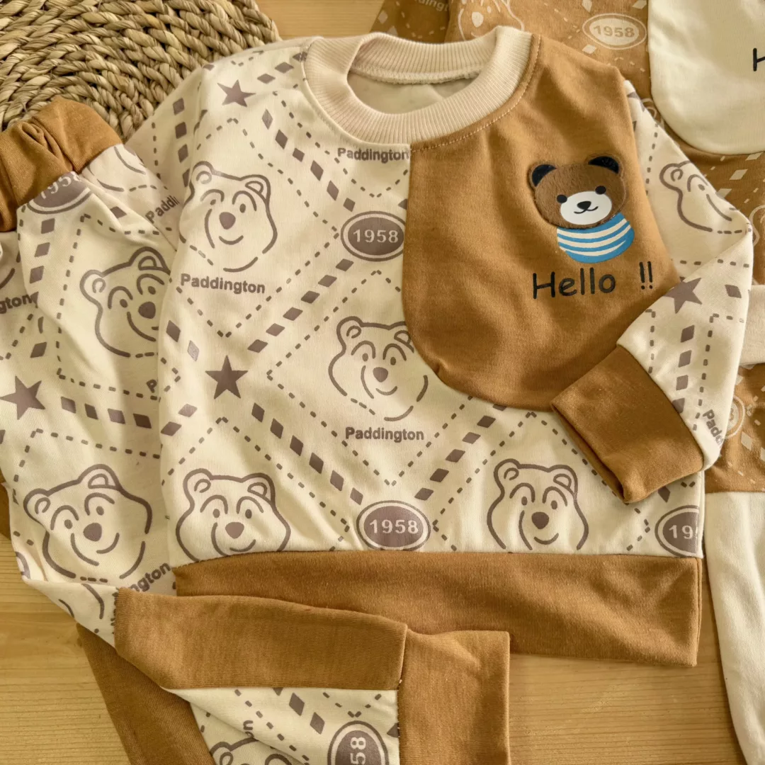 بلوز شلوار کله خرس برجسته Hello کد 5766