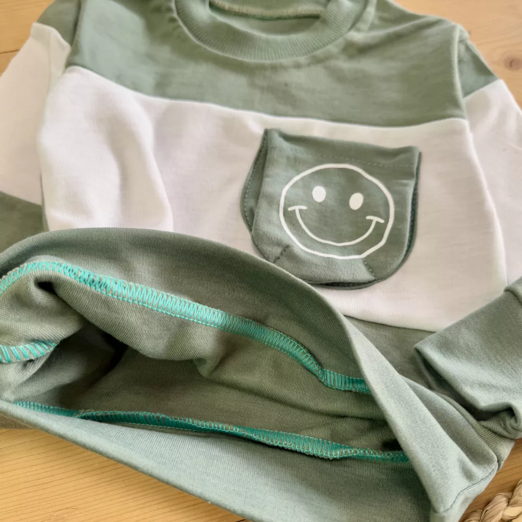 بلوز شلوار لبخند سبز جیب دار کد 5764