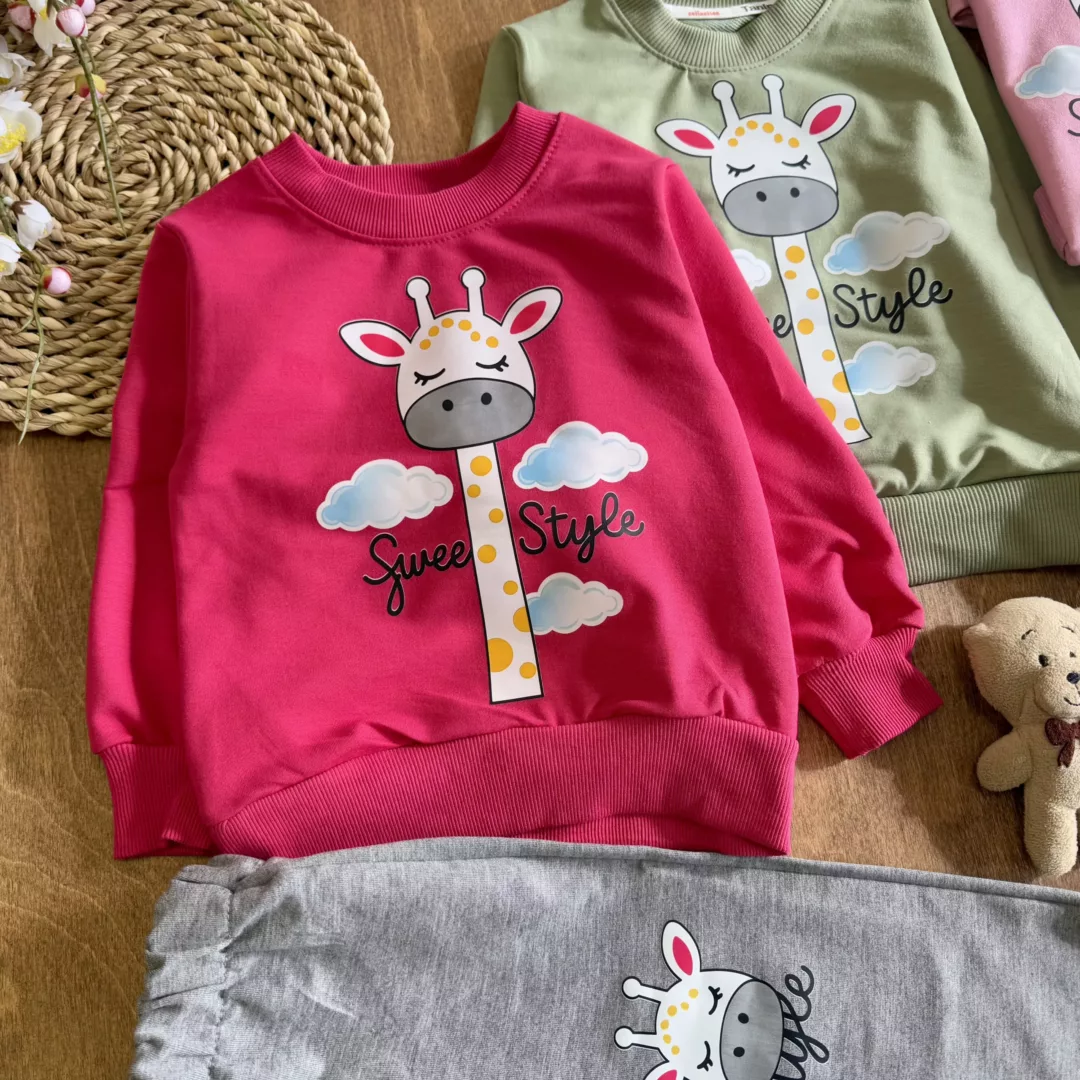 بلوز شلوار زرافه و ابر سایز 35 تا 45 کد 5752