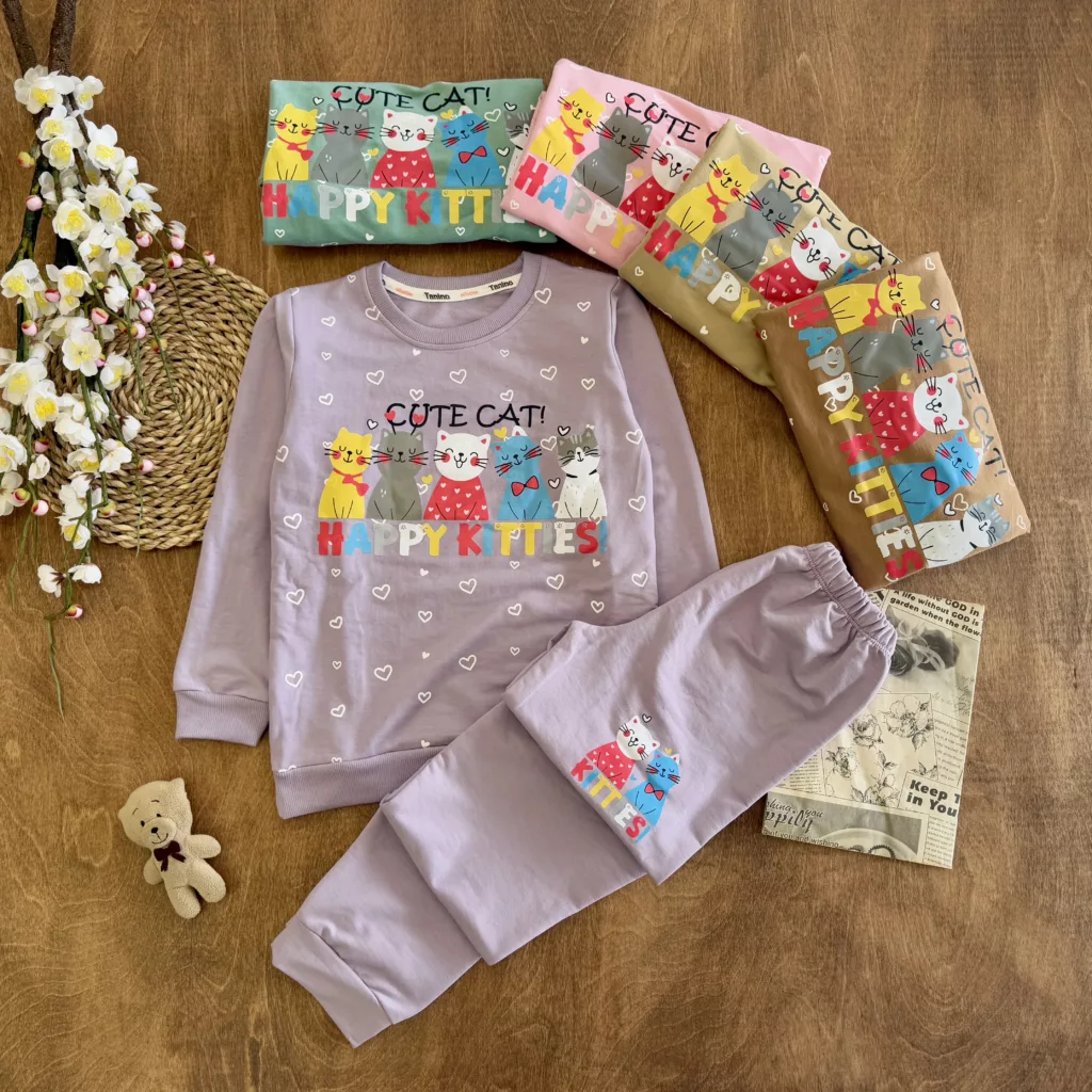 بلوز شلوار پنج گربه تنی نو سایز 50،55 کد 5760