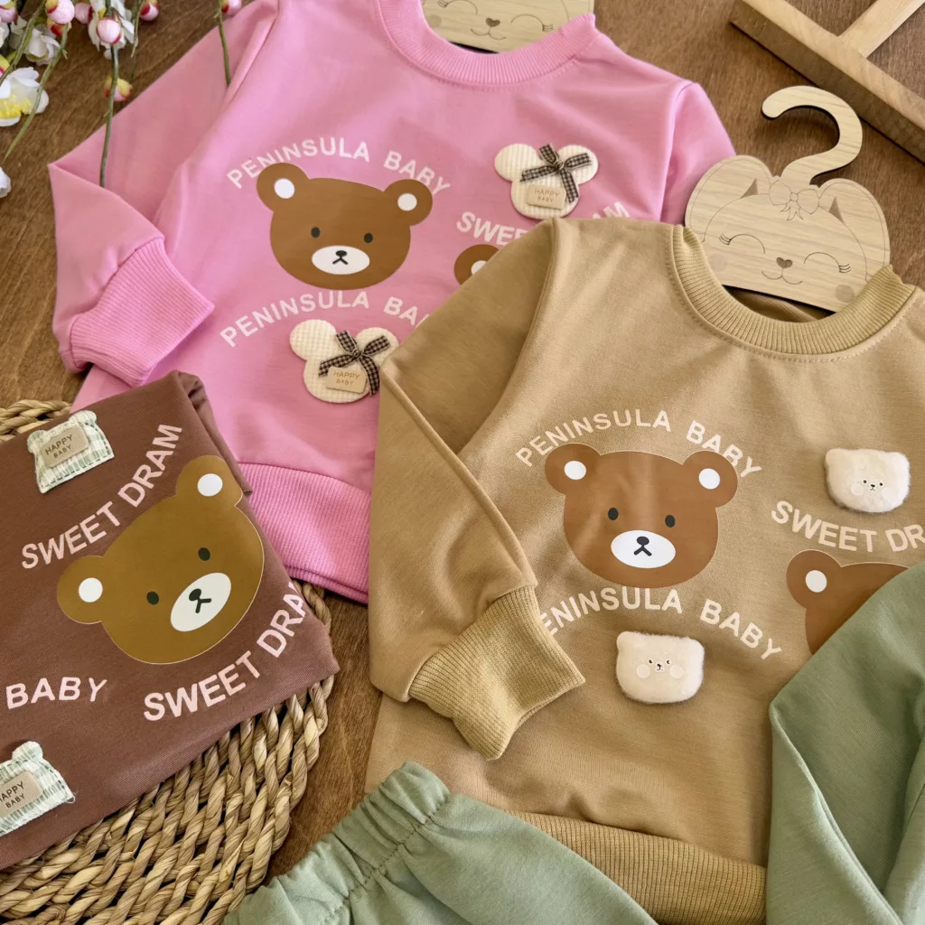 بلوز شلوار دو خرس تنی نو سایز 35 تا 45 کد 5754