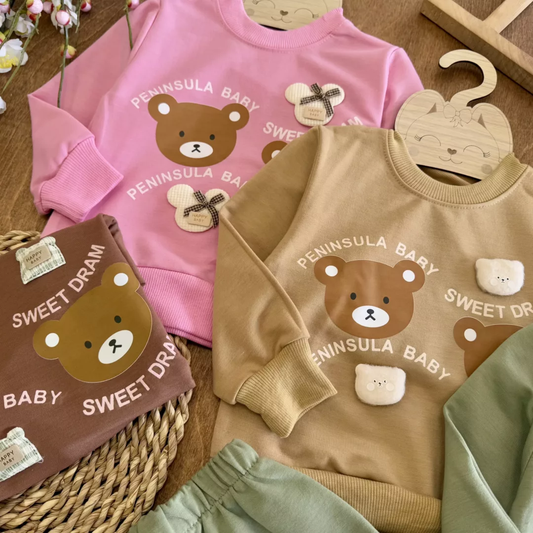 بلوز شلوار دو خرس تنی نو سایز 35 تا 45 کد 5754