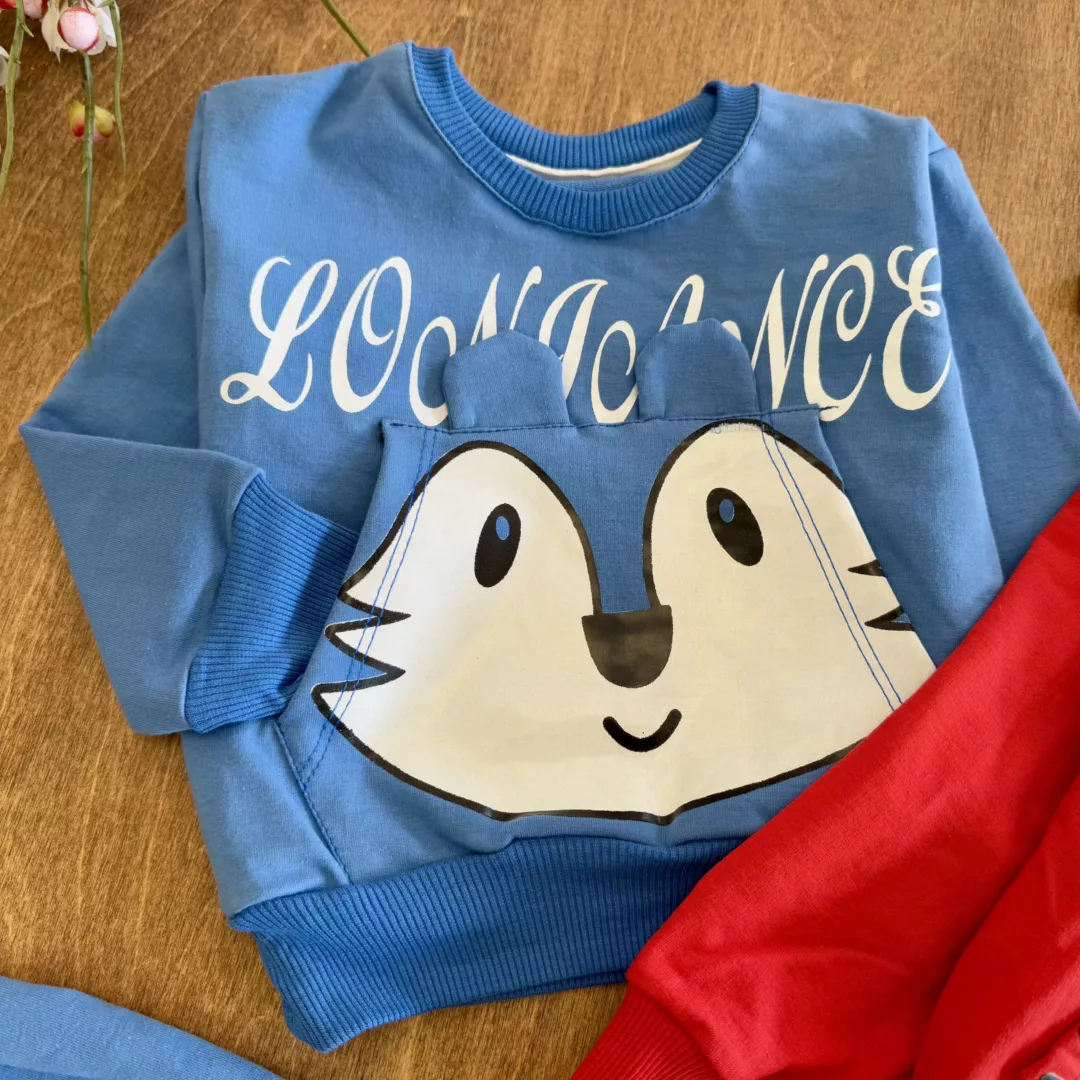 بلوز شلوار گوش دار روباه (ES) سایز 30 تا 40 کد 5755