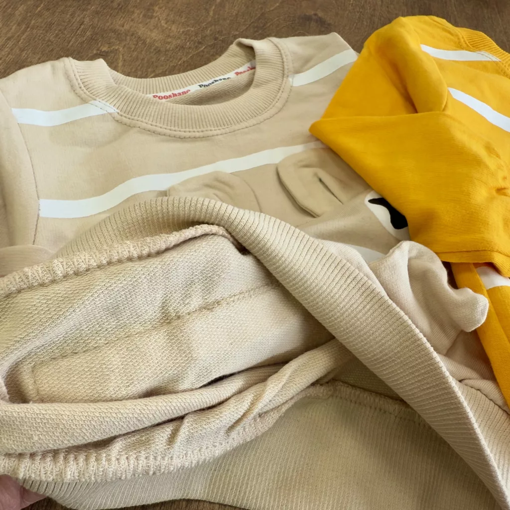 بلوز شلوار راه راه جیب گوش دار سایز 35،40 کد 5775