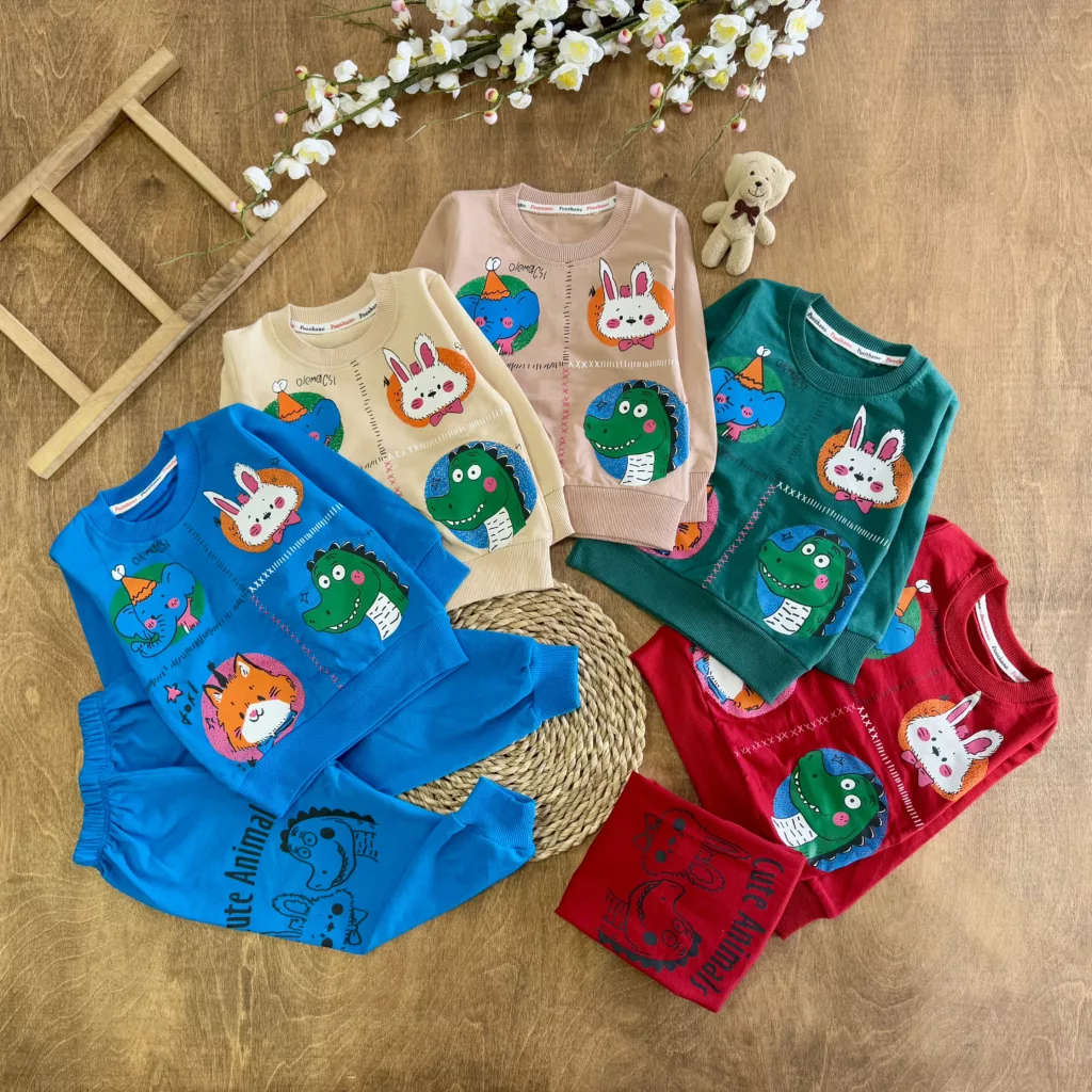 بلوز شلوار حیوانات پوشانو (ایراددار) کد 5774-1