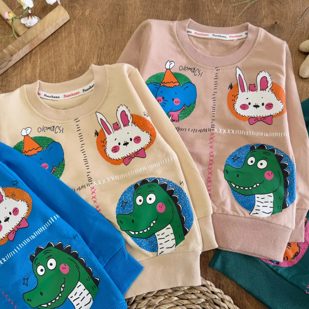 بلوز شلوار حیوانات پوشانو سایز ۳۵ تا ۴۵ کد 5774