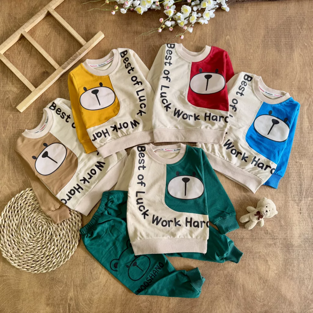 بلوز شلوار خرس best luck پوشانو سایز 35 تا 50 کد 5776