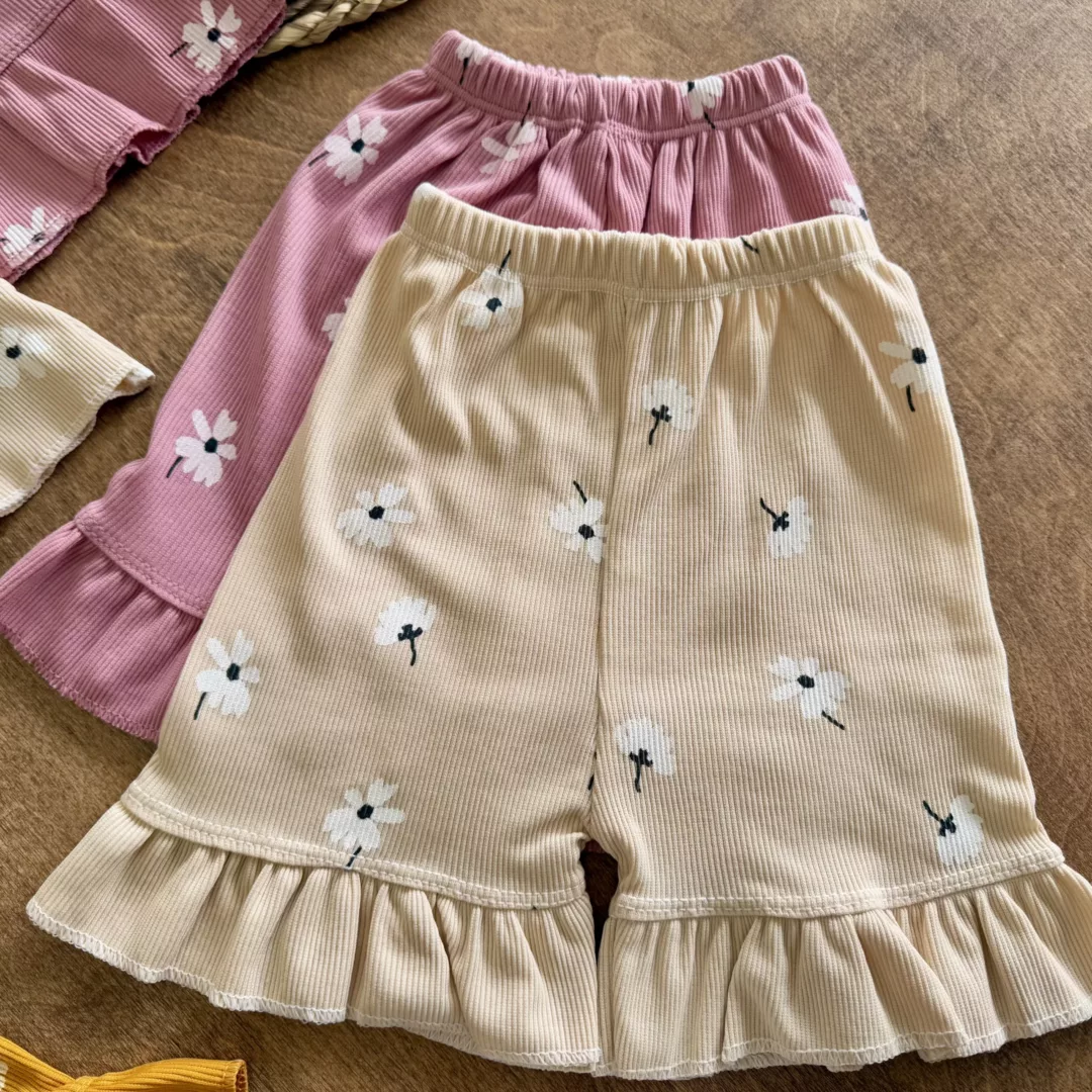 تاپ شلوارک کبریتی شکوفه سایز 1 تا 3 کد 5784