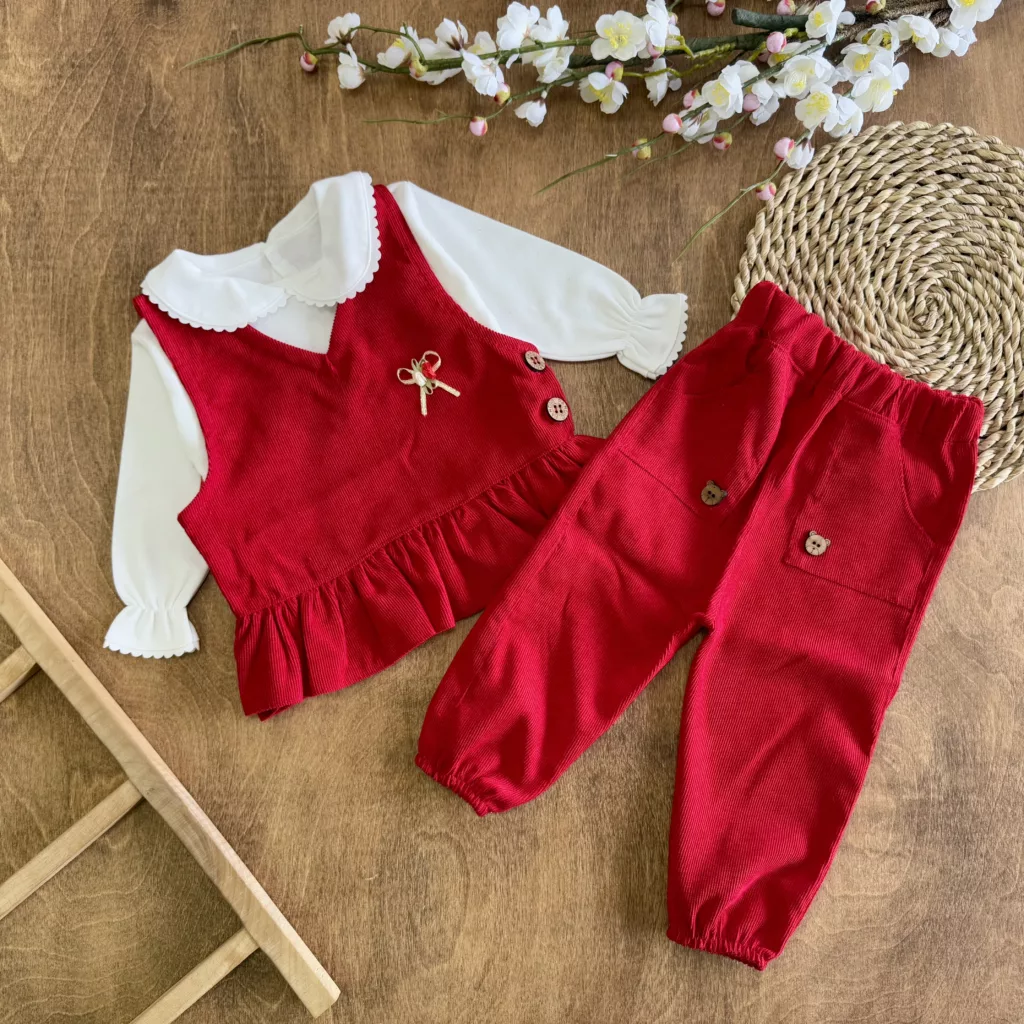 سه تکه بلوز شلوار سارافون گیلدا کد 3820