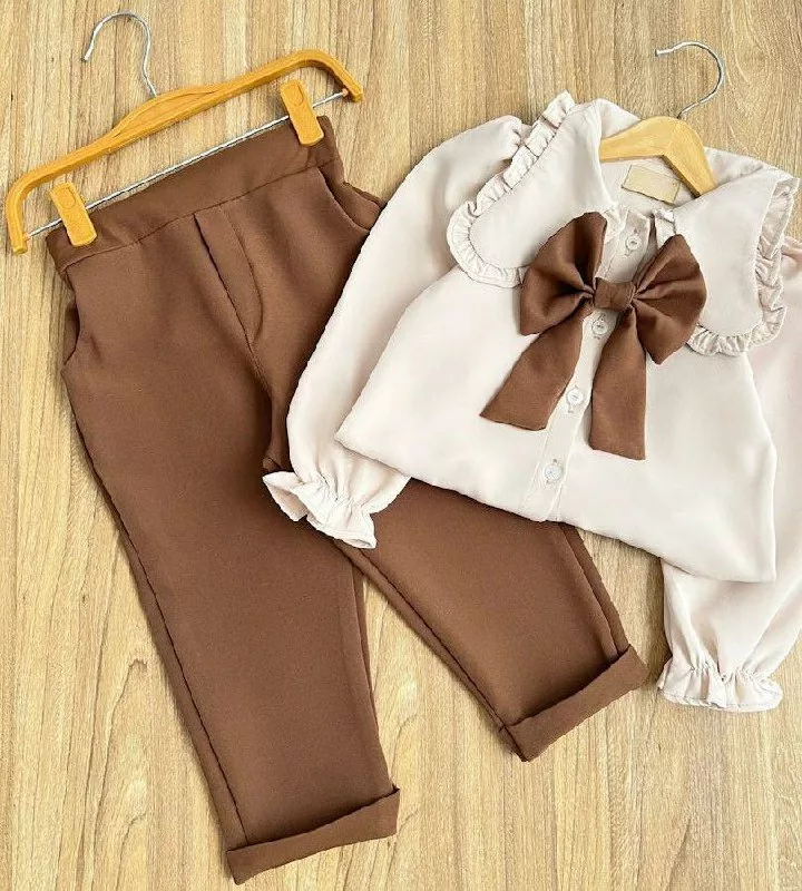 شومیز و شلوار پاپیون سایز ۴۰ تا ۵۵ کد ۵۷۸۸