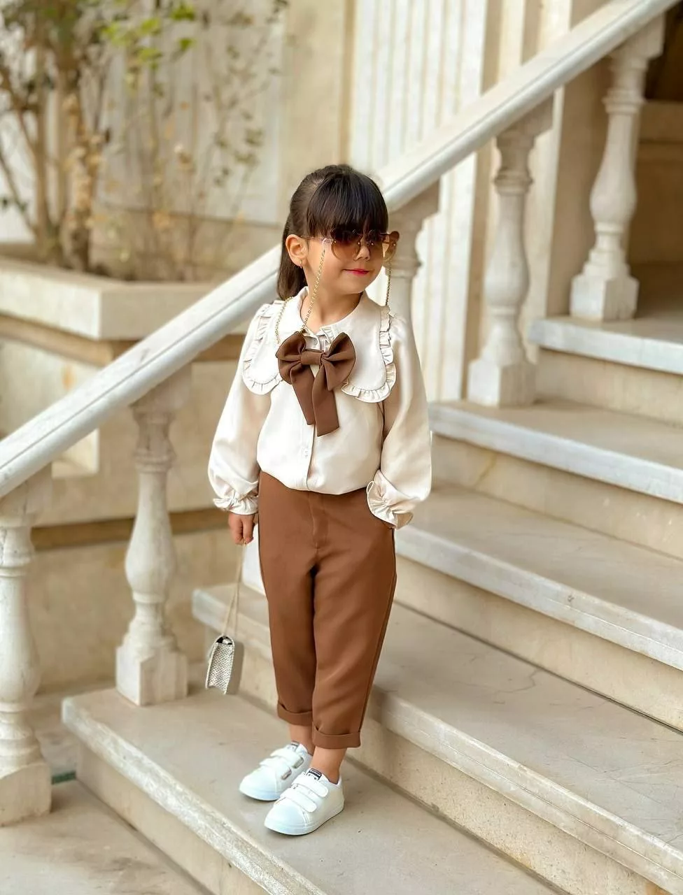 شومیز و شلوار پاپیون سایز ۴۰ تا ۵۵ کد ۵۷۸۸