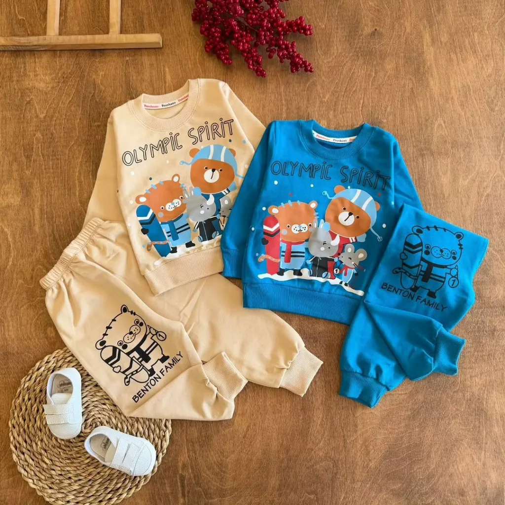 بلوز شلوار المپیک زمستانی حیوانات سایز ۳۵ تا ۴۵ کد ۵۷۳۳