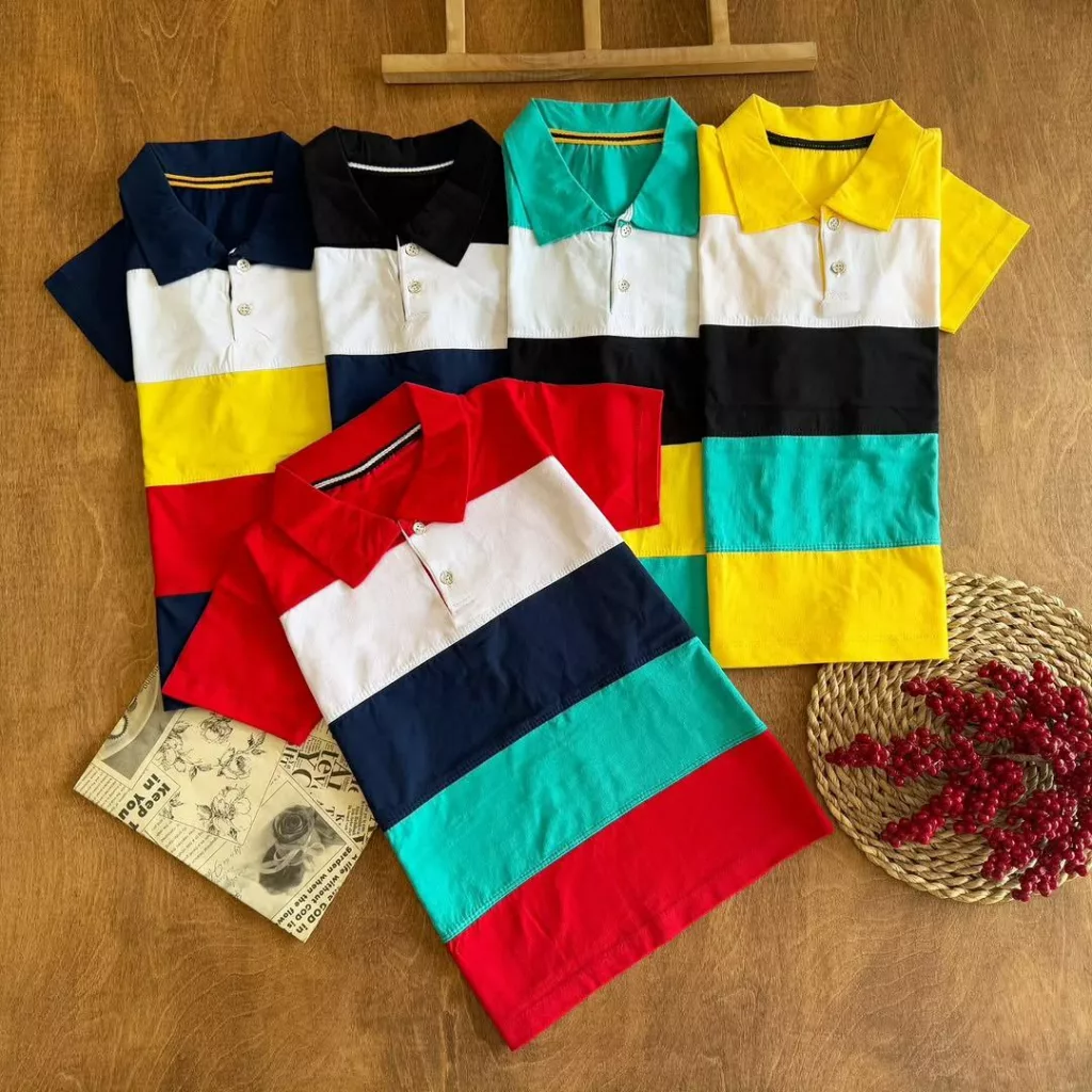 تیشرت تک پرچمی یقه دار سایز ۵۰،۵۵ کد ۵۷۴۵