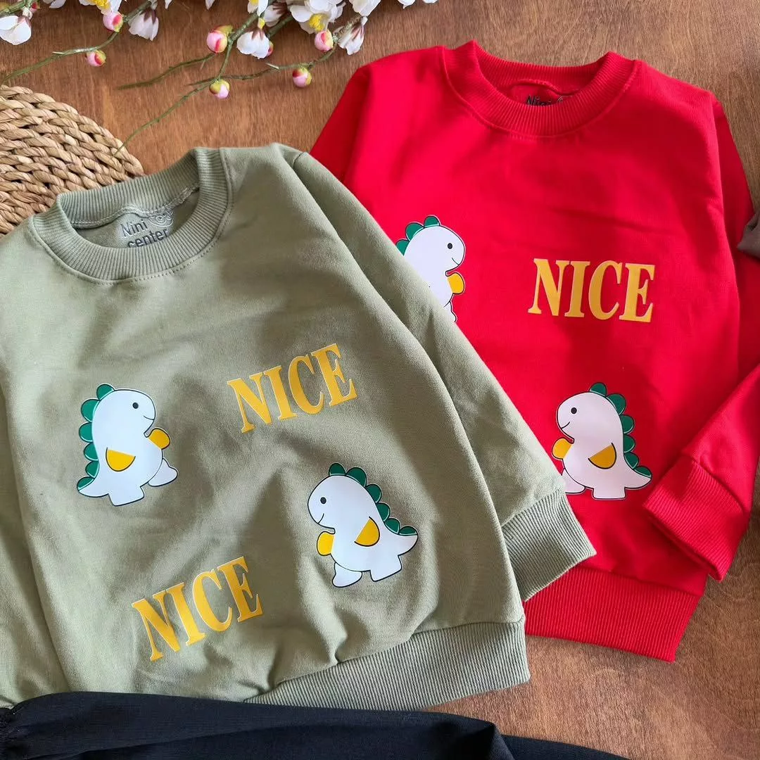 بلوز شلوار دایناسور کوچولو nice سایز ۴۰،۴۵ کد ۵۷۴۶