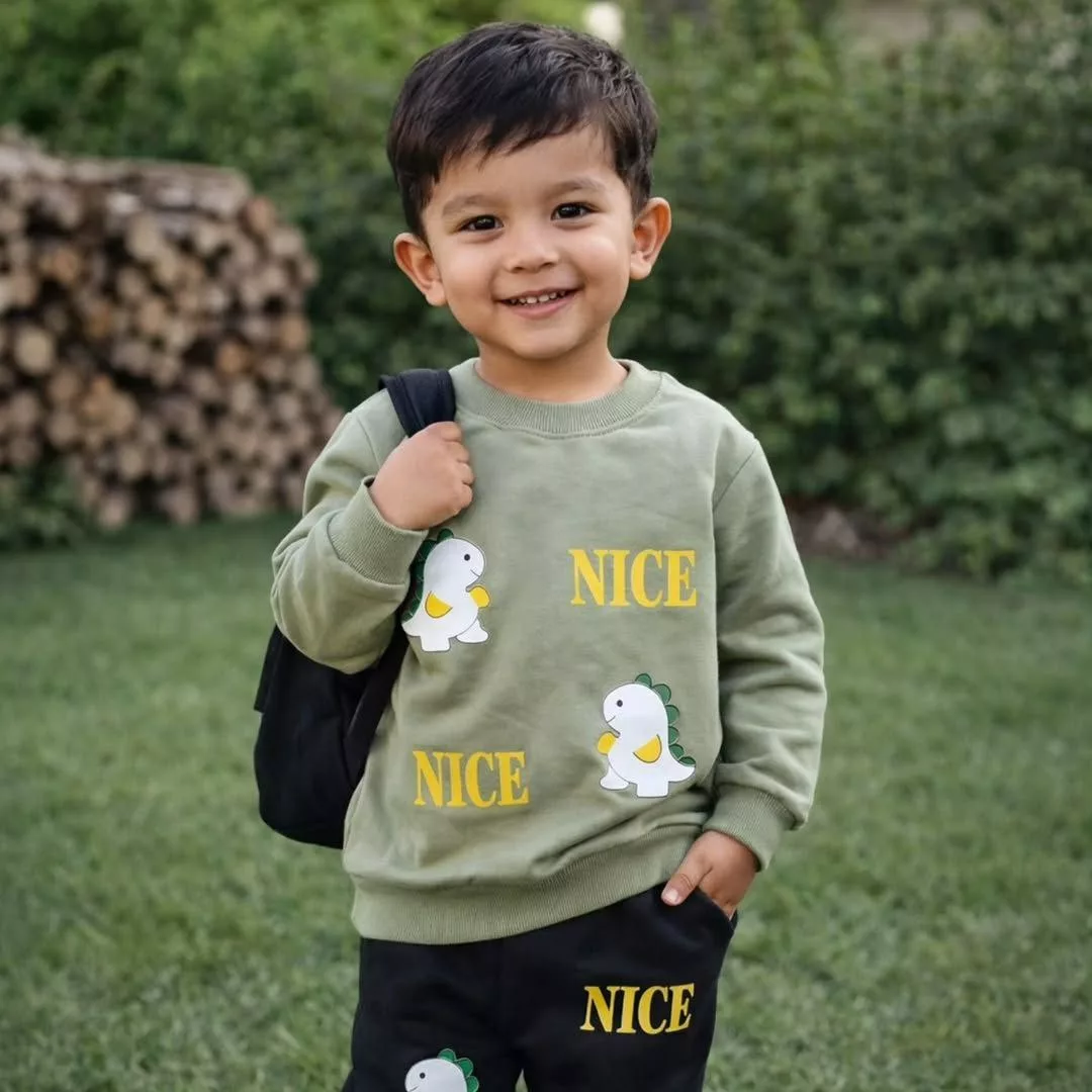 بلوز شلوار دایناسور کوچولو nice سایز ۴۰،۴۵ کد ۵۷۴۶