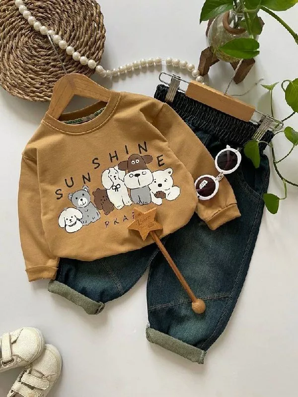 بلوز شلوار لی حیوانات sun shine سایز ۳۵ تا ۵۰ کد ۵۸۱۴