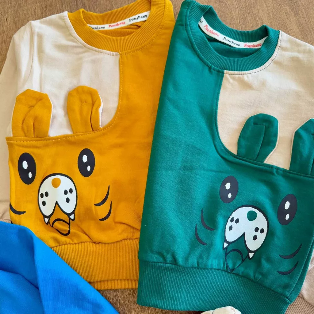 بلوز شلوار ببرگوش دار پوشانو سایز ۳۵ تا ۴۵ کد ۵۸۱۳