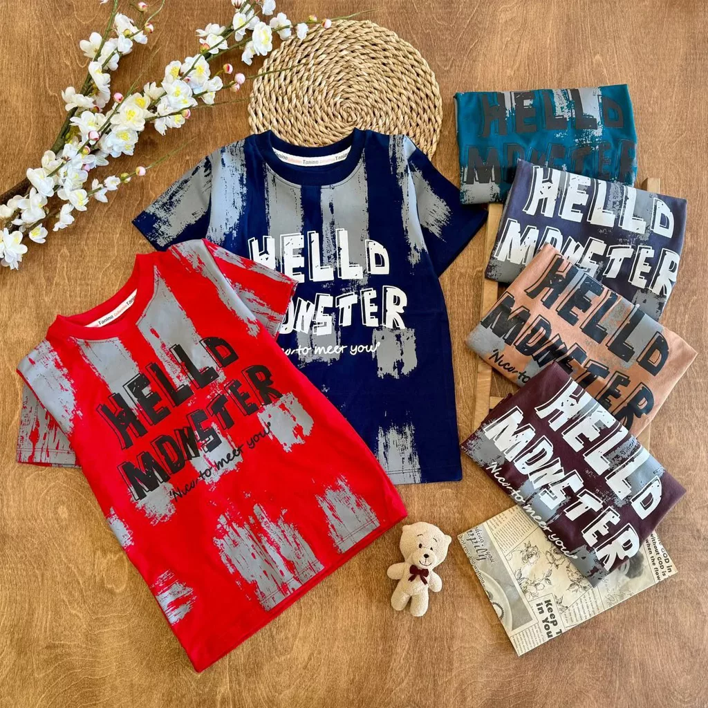 تیشرت تک طرح Hello سایز ۵۰،۵۵ کد ۵۸۵۳