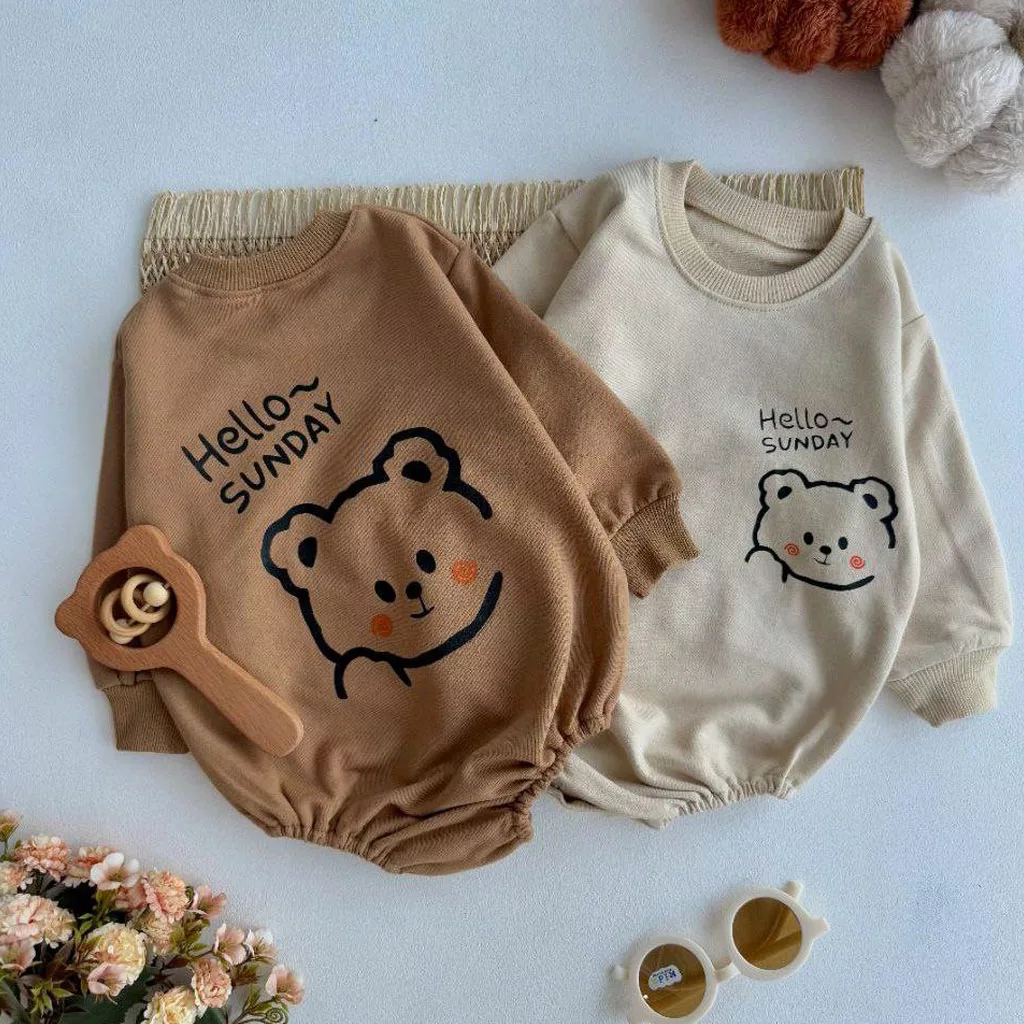 بادی آستین بلند خرس Hello Sunday کد ۵۸۱۱