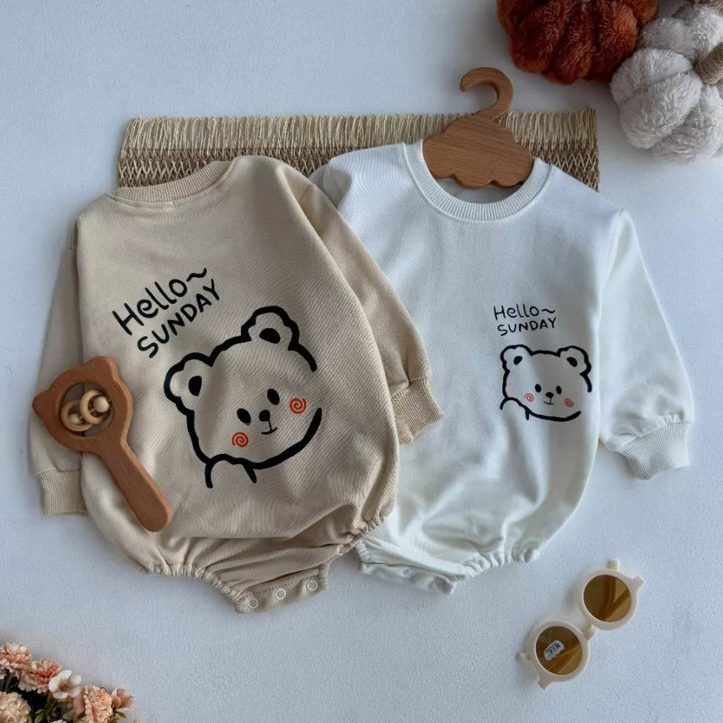 بادی آستین بلند خرس Hello Sunday کد ۵۸۱۱