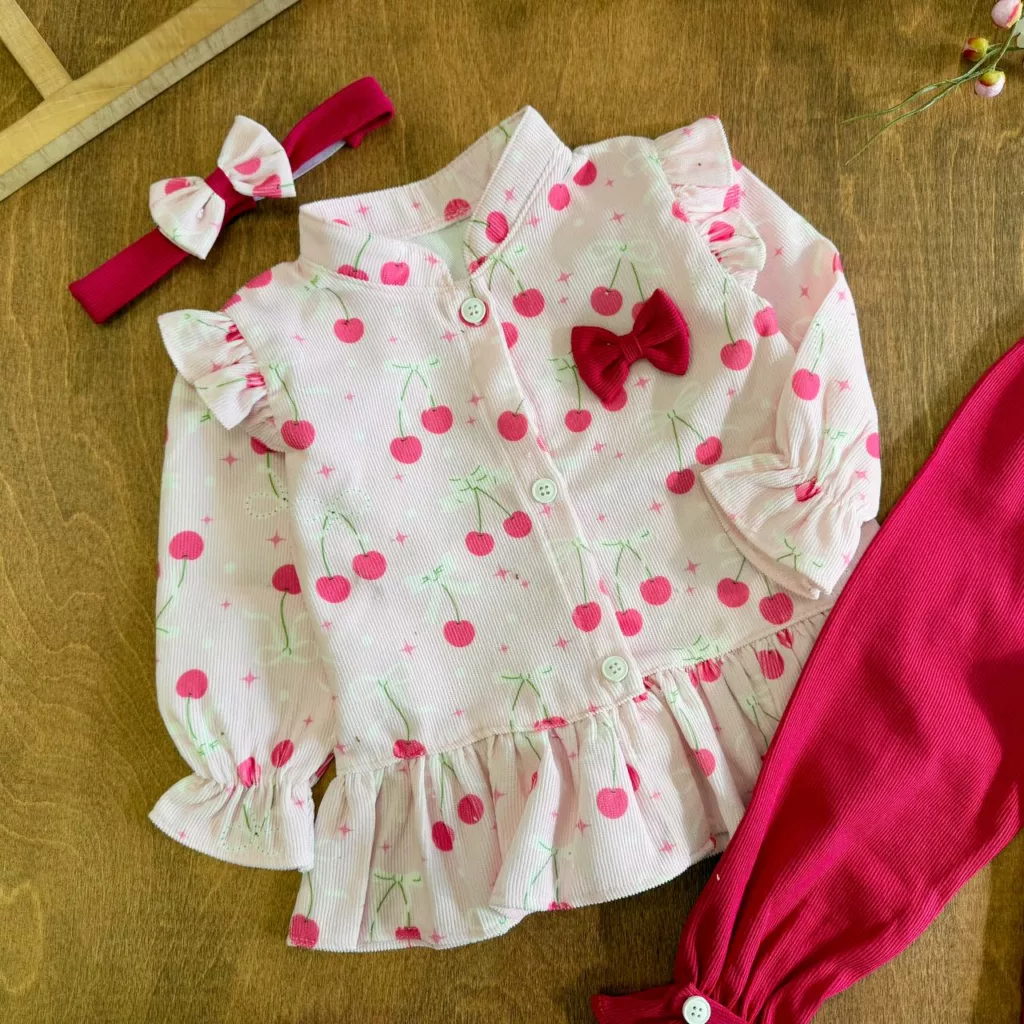 مانتو شلوار مخمل هددار آلبالو (سرخابی) کد 3875