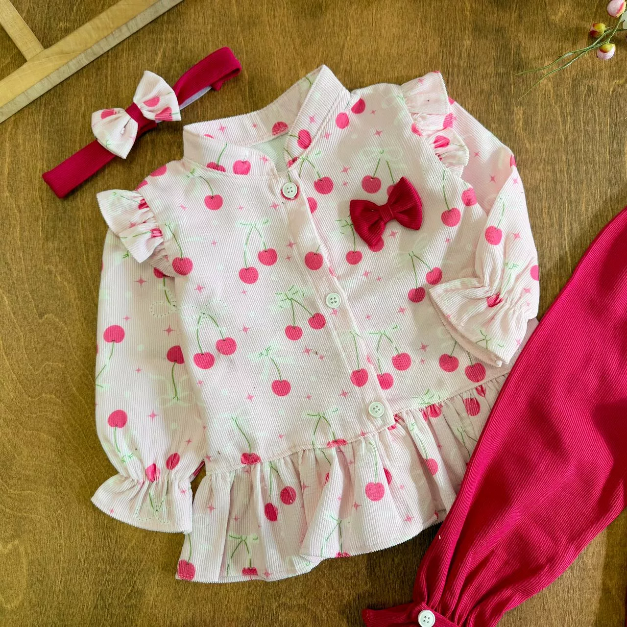 مانتو شلوار مخمل هددار آلبالو (سرخابی) کد 3875